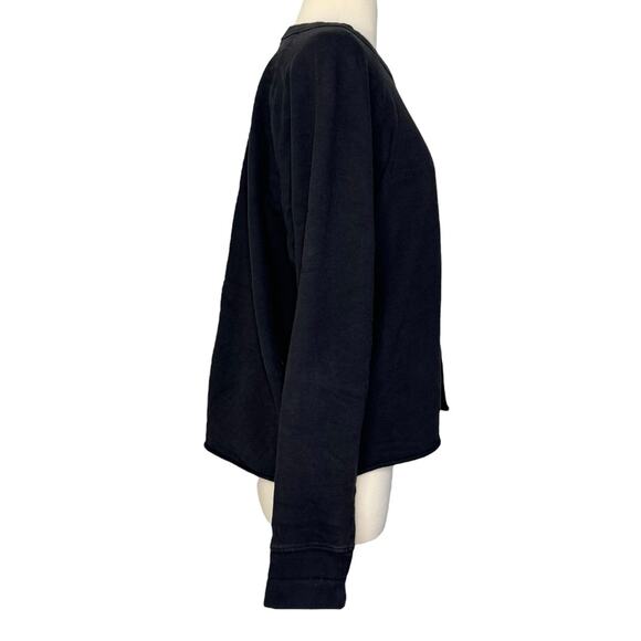 JAMES PERSE Vintage French Terry Relaxed Black Sweatshirt Size 4 SO SOFT - Picture 7 of 10